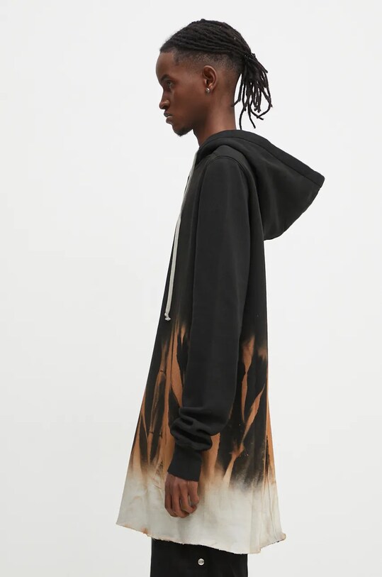 Хлопковая кофта Rick Owens Pullover Hoodie DU02D2285.FSUN чёрный AW24