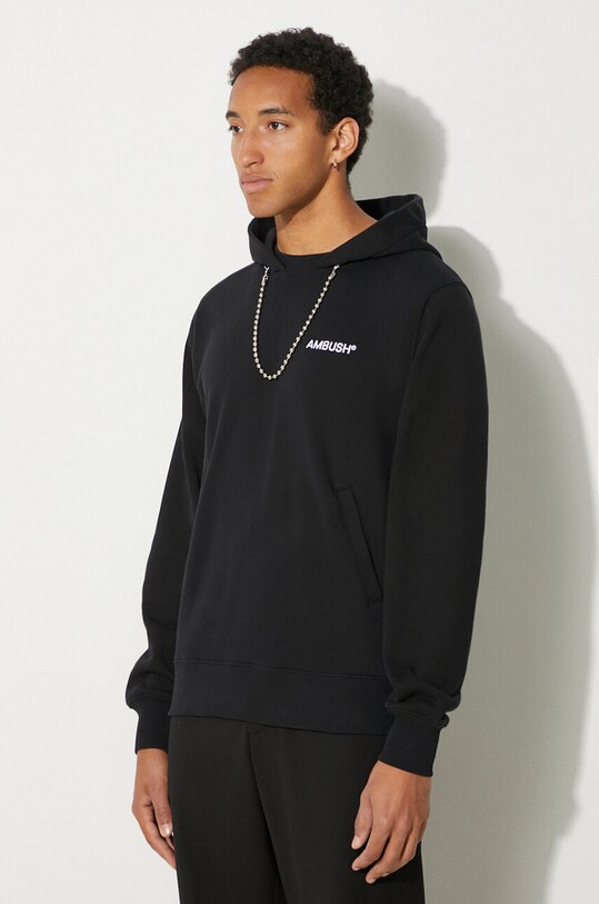 AMBUSH hanorac de bumbac Ballchain negru BMBB001F24FLE0011001