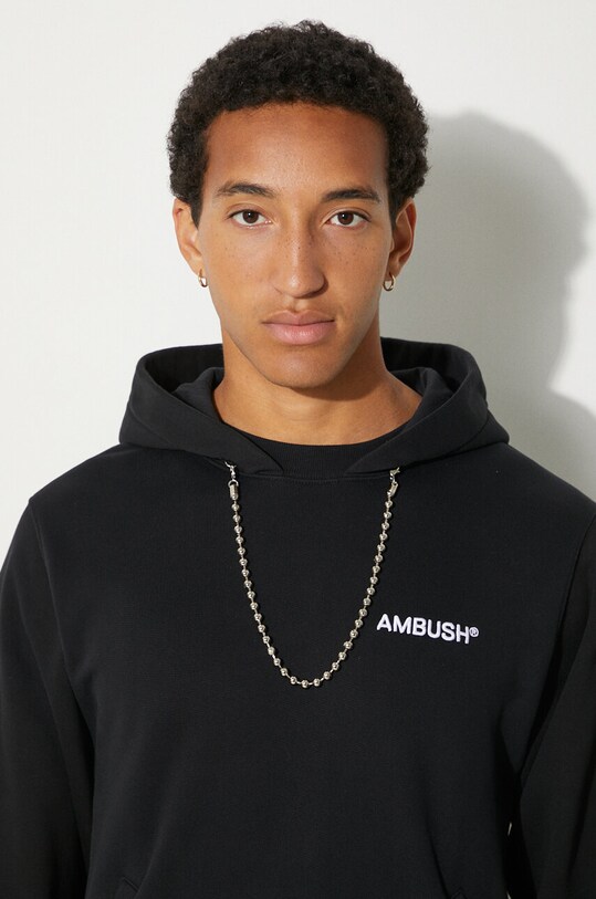 AMBUSH hanorac de bumbac Ballchain BMBB001F24FLE0011001 negru