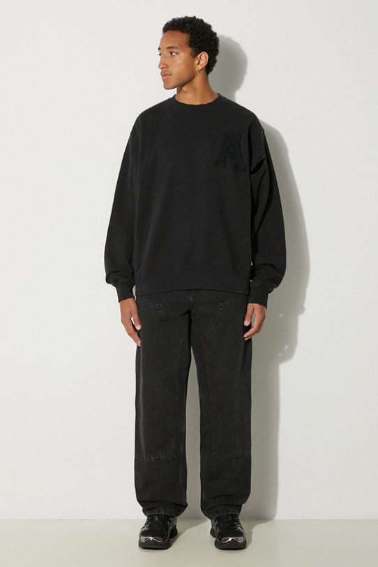 Bavlnená mikina AMBUSH Hole Sweatshirt BMBA004F24FLE0011010 čierna AW24