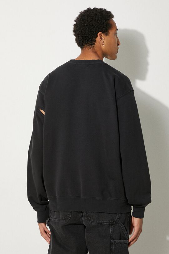 Oblečenie Bavlnená mikina AMBUSH Hole Sweatshirt BMBA004F24FLE0011010 čierna