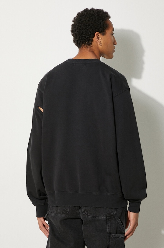 Îmbrăcăminte AMBUSH hanorac de bumbac Hole Sweatshirt BMBA004F24FLE0011010 negru