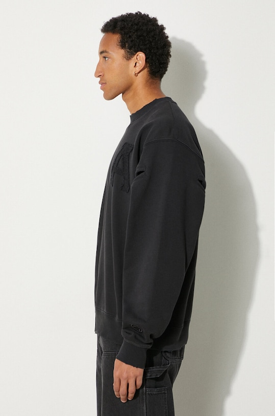 AMBUSH hanorac de bumbac Hole Sweatshirt negru BMBA004F24FLE0011010