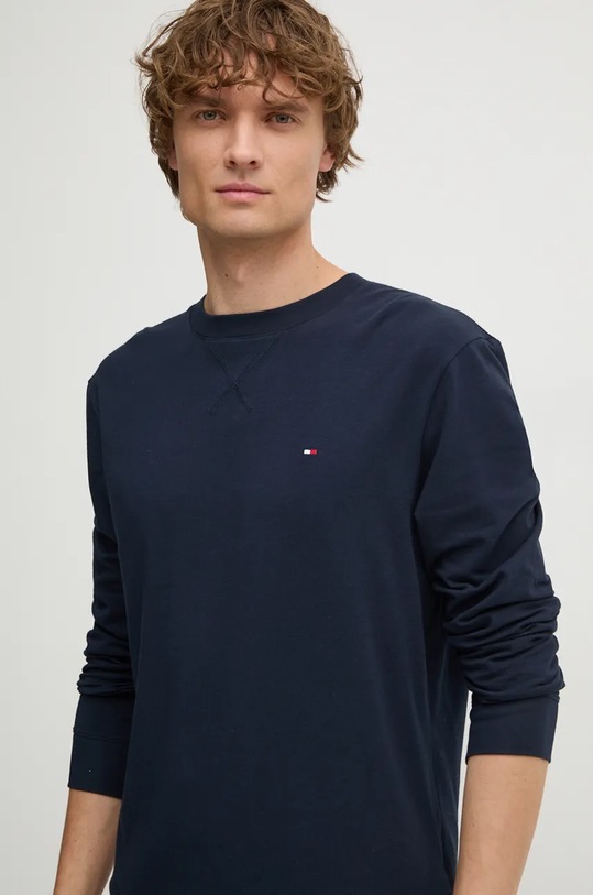 Tričko s dlhým rukávom Tommy Hilfiger tmavomodrá UM0UM03366