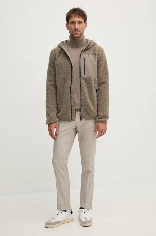 Geox felpa in pile M4675H.T3171.F5259 verde AW24