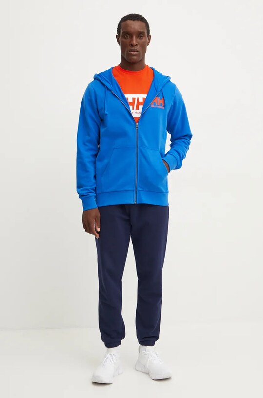 Helly Hansen hanorac de bumbac HH LOGO 30393 albastru SS25