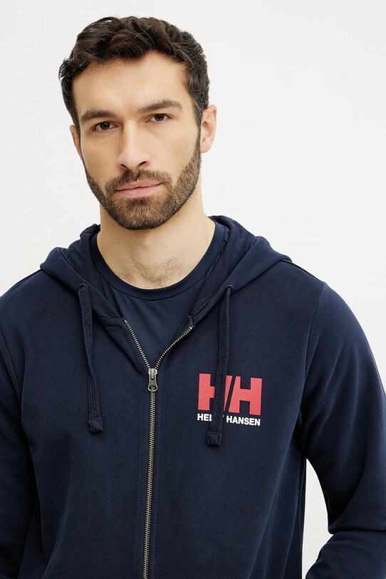 Βαμβακερή μπλούζα Helly Hansen HH LOGO σκούρο μπλε 30393