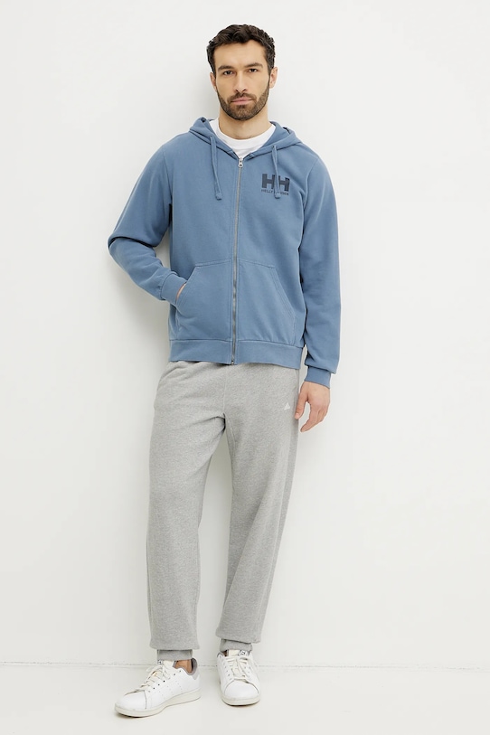Helly Hansen hanorac de bumbac HH LOGO 30393 albastru SS25