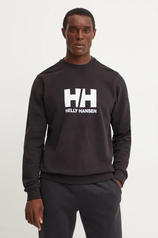 Бавовняна кофта Helly Hansen HH LOGO бавовна чорний 30395