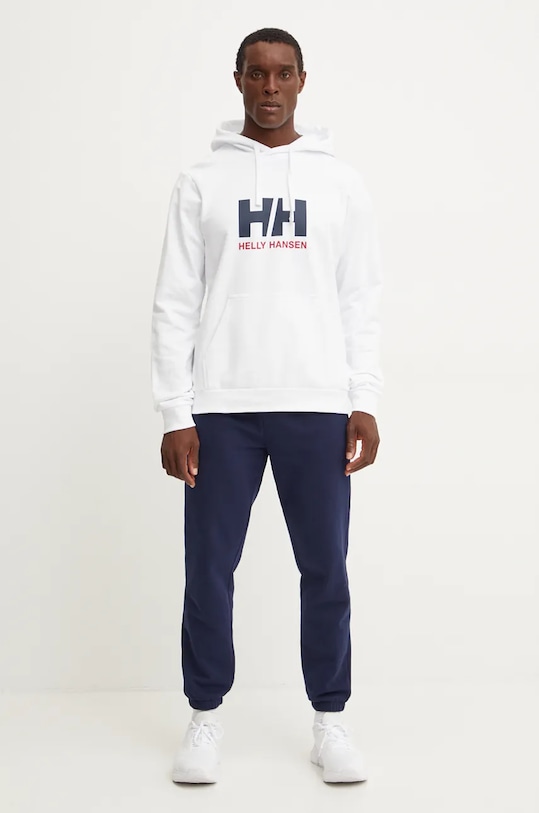Helly Hansen bluza bawełniana HH LOGO 30394 biały SS25