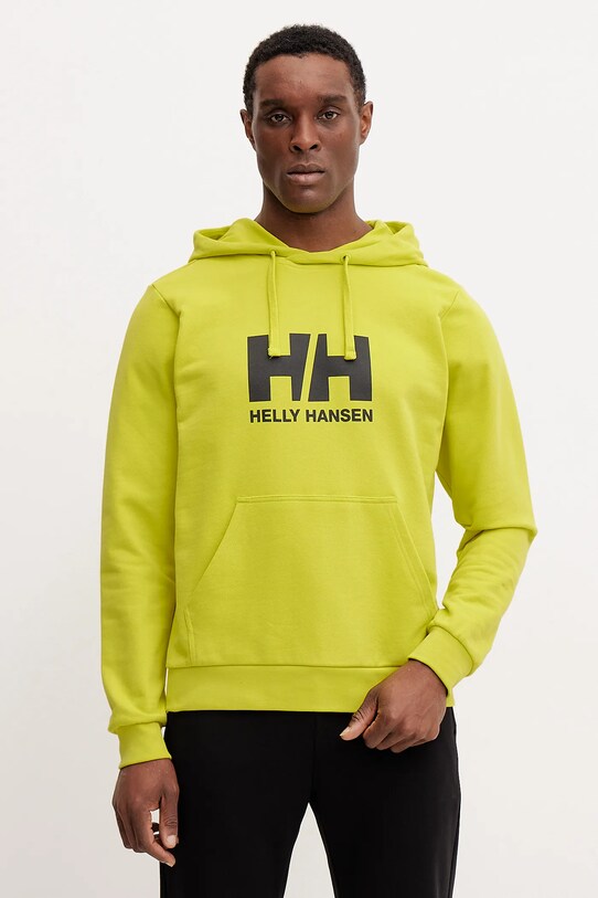 Βαμβακερή μπλούζα Helly Hansen HH LOGO στάμπα κίτρινο 30394