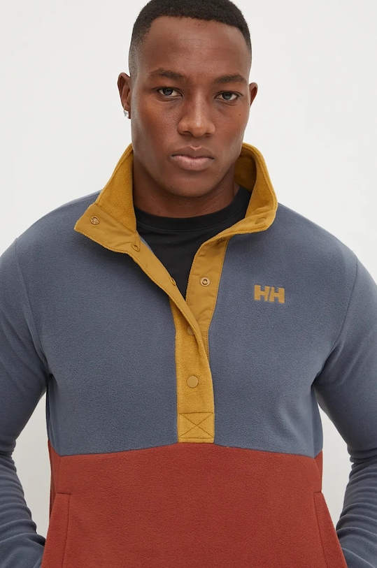 Спортен суичър Helly Hansen Daybreaker Snap без качулка сив 49531