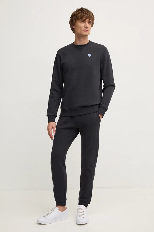 Pamučna dukserica North Sails 691255 crna AW24