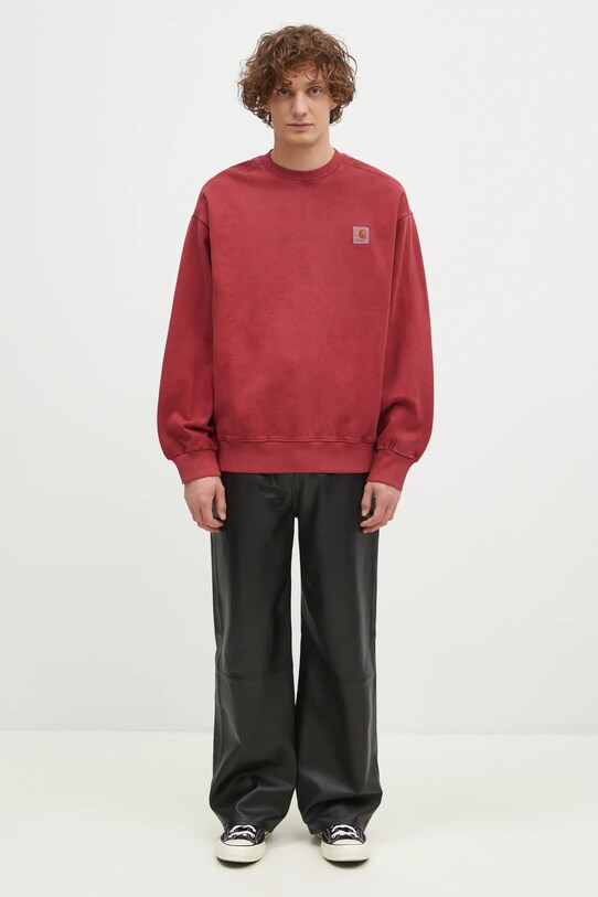 Carhartt WIP cotton sweatshirt Vista Sweat I029522.H8GD red