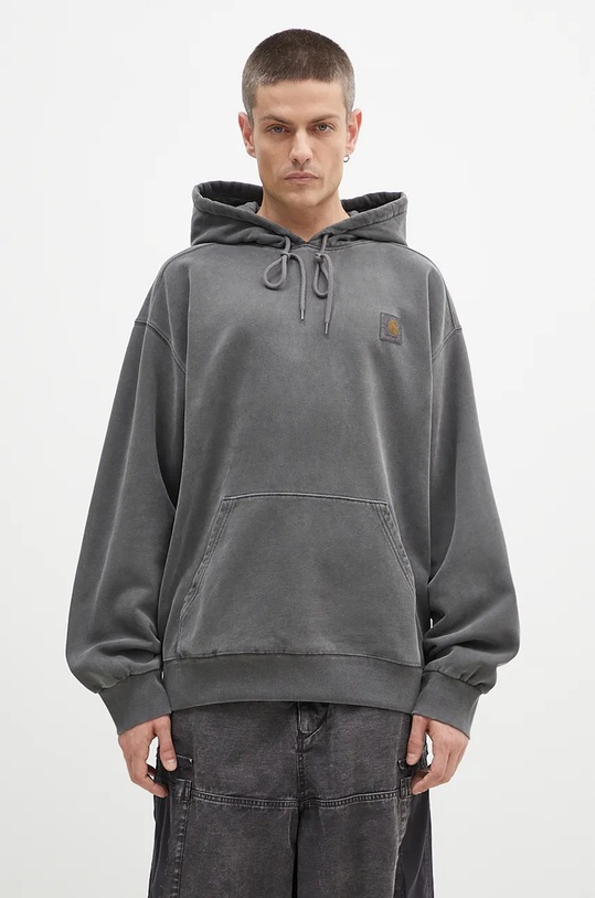 Carhartt WIP bluza bawełniana Hooded Vista Sweat z kapturem szary I029523.87GD