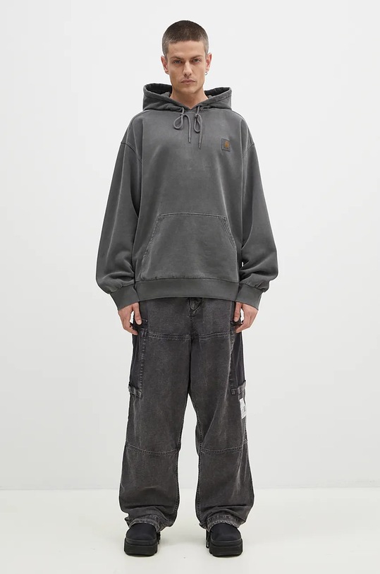 Carhartt WIP bluza bawełniana Hooded Vista Sweat I029523.87GD szary