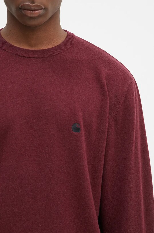 Vlněný svetr Carhartt WIP Madison Sweater burgundské I030841.2CPXX