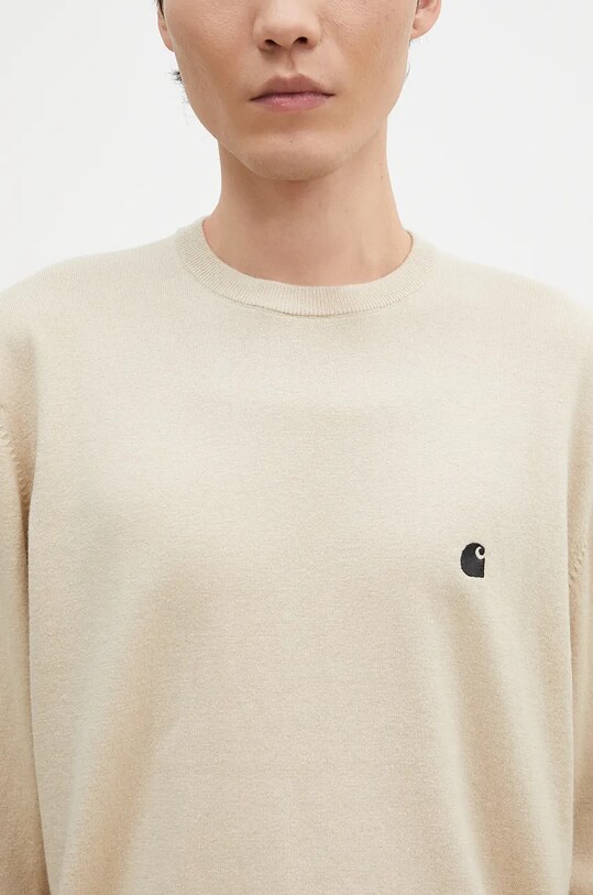 Μάλλινο πουλόβερ Carhartt WIP Madison μπεζ I030841.AWXX