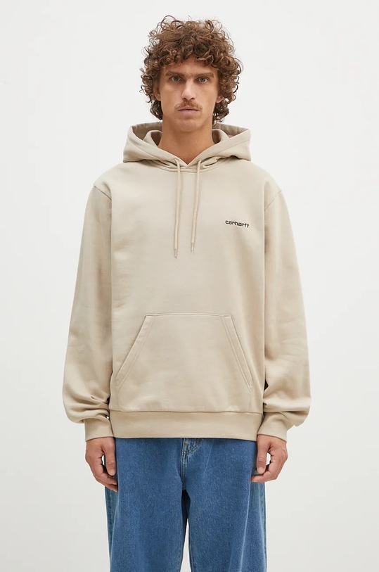 Carhartt WIP sweatshirt Hooded Script Embroidery Sweat other beige I033658.AWXX