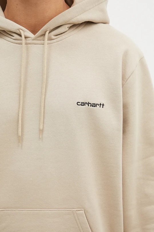 Carhartt WIP sweatshirt Hooded Script Embroidery Sweat beige I033658.AWXX