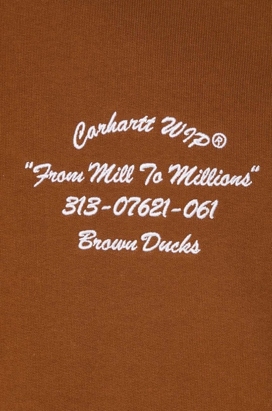 Carhartt WIP sweatshirt Hooded Brown Ducks Sweat I033930.HZXX brown