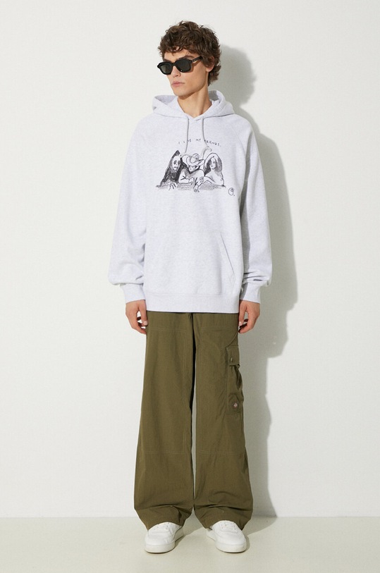 Carhartt WIP sweatshirt Hooded Pepe Friends Sweat I033934.00OXX gray AW24