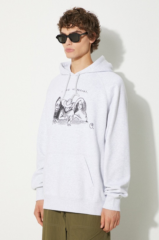 Carhartt WIP sweatshirt Hooded Pepe Friends Sweat gray I033934.00OXX