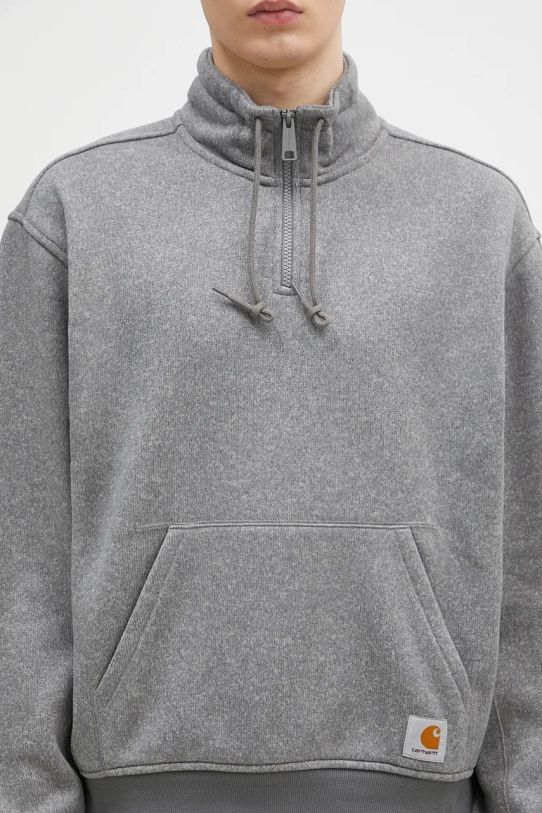 Mikina Carhartt WIP Luther Half Zip Sweat sivá I033990.2H9XX