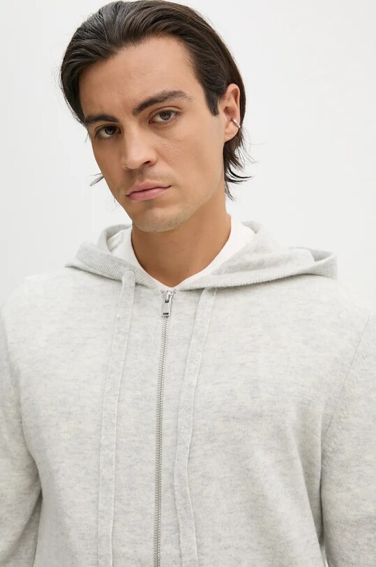 Шерстяной кардиган ZADIG&VOLTAIRE серый KMCA00231