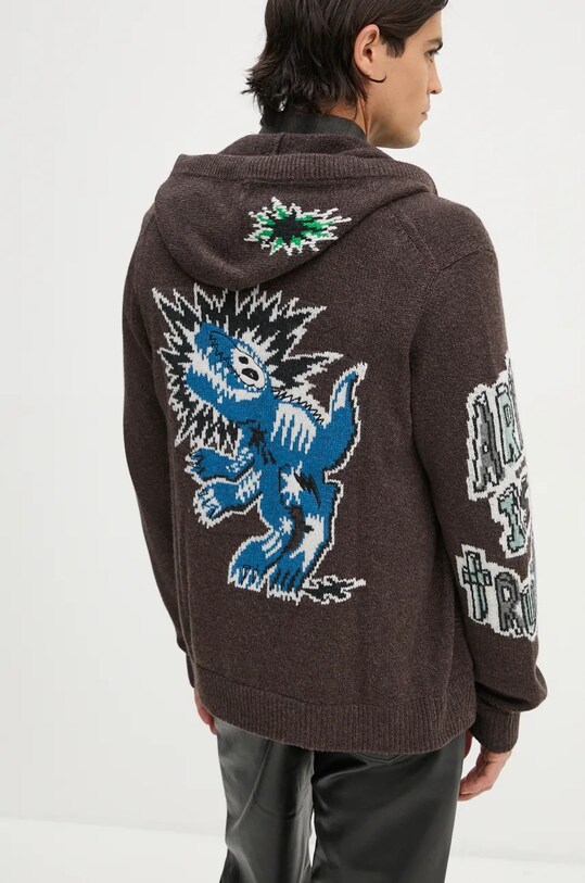 Вовняний кардиган ZADIG&VOLTAIRE KMCA00224 коричневий