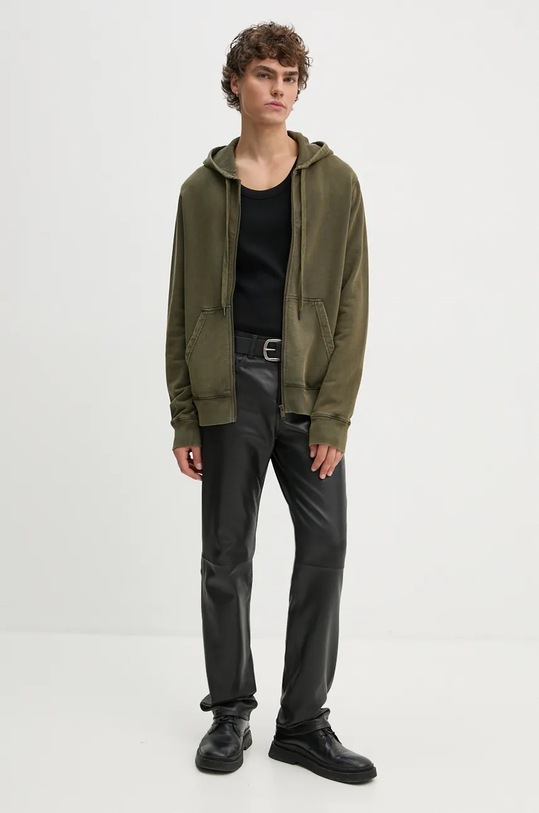 ZADIG&VOLTAIRE bluza bawełniana JMSS00263 zielony AW24