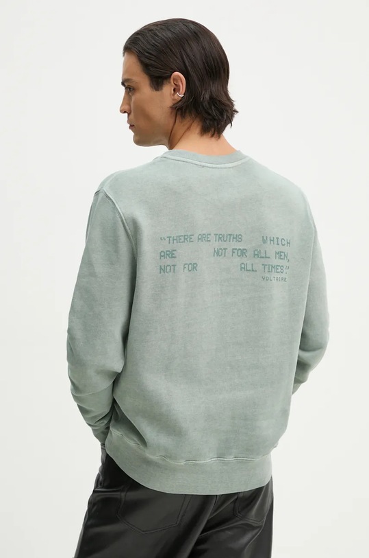 Îmbrăcăminte ZADIG&VOLTAIRE hanorac de bumbac JMSS00265 turcoaz