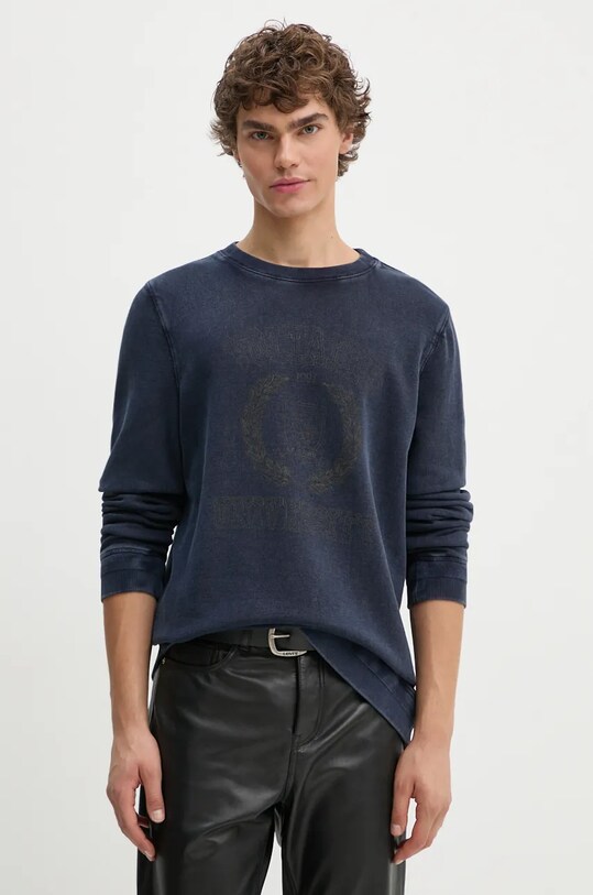 ZADIG&VOLTAIRE hanorac de bumbac print albastru JMSS00267