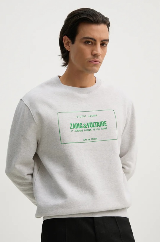 Суичър ZADIG&VOLTAIRE памук сив JMSS00260