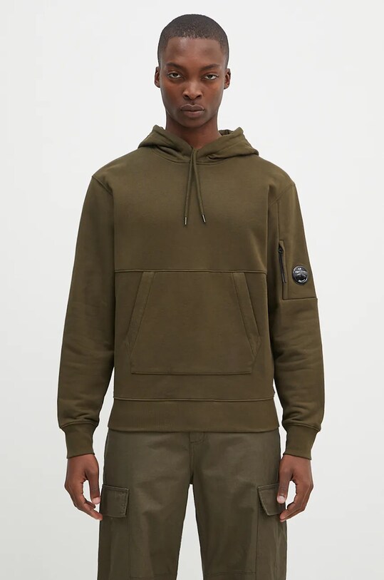 C.P. Company cotton sweatshirt Diagonal Raised Fleece Lens Hooded Sweatshirt