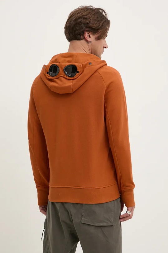 Odzież C.P. Company bluza bawełniana Diagonal Raised Fleece Goggle Zipped 17CMSS028A005086W pomarańczowy