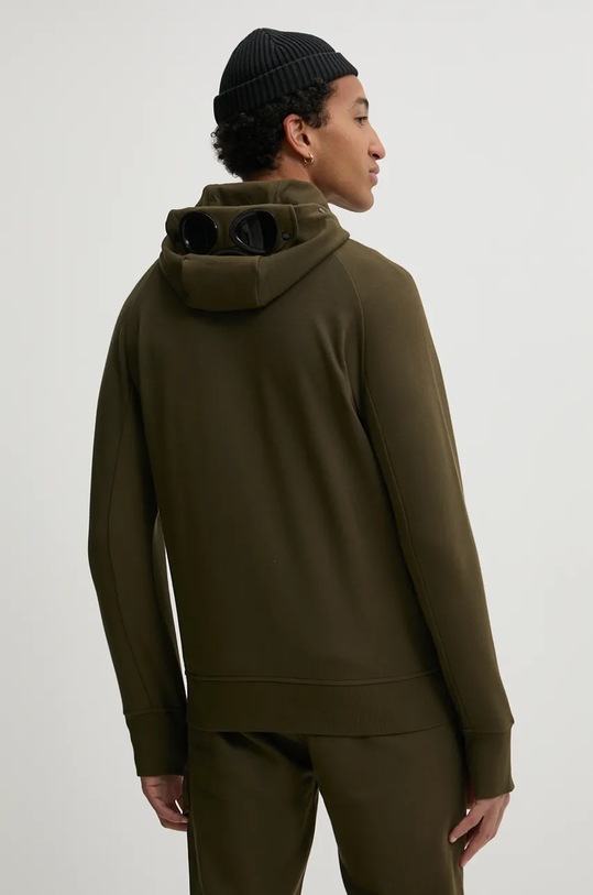 Одяг Бавовняна кофта C.P. Company Diagonal Raised Fleece Goggle Zipped 17CMSS028A005086W зелений