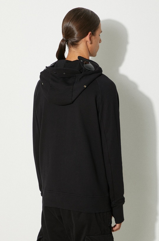 Odzież C.P. Company bluza bawełniana Diagonal Raised Fleece Goggle Zipped 17CMSS141A005086W czarny