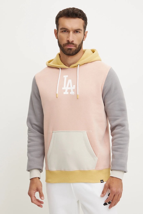 Кофта 47 brand MLB Los Angeles Dodgers с капюшоном розовый BB012PMKDZZ635393DV