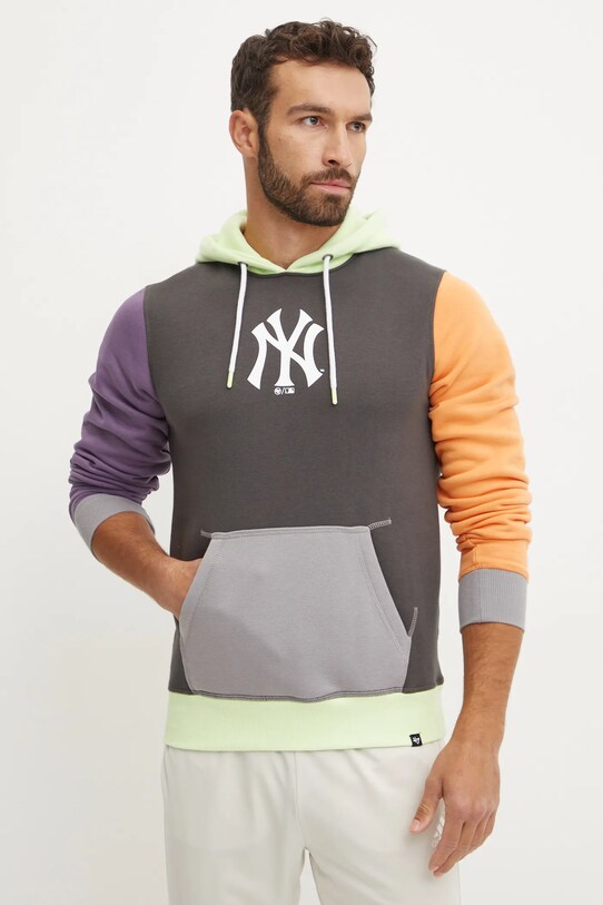 47 brand bluza MLB New York Yankees cu modele gri BB017PMKDZZ634960GH