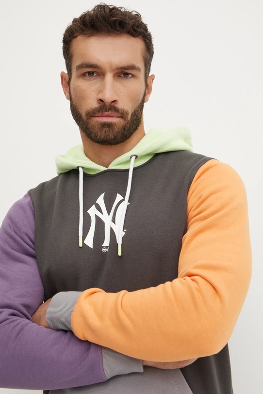 Mikina 47 brand MLB New York Yankees sivá BB017PMKDZZ634960GH