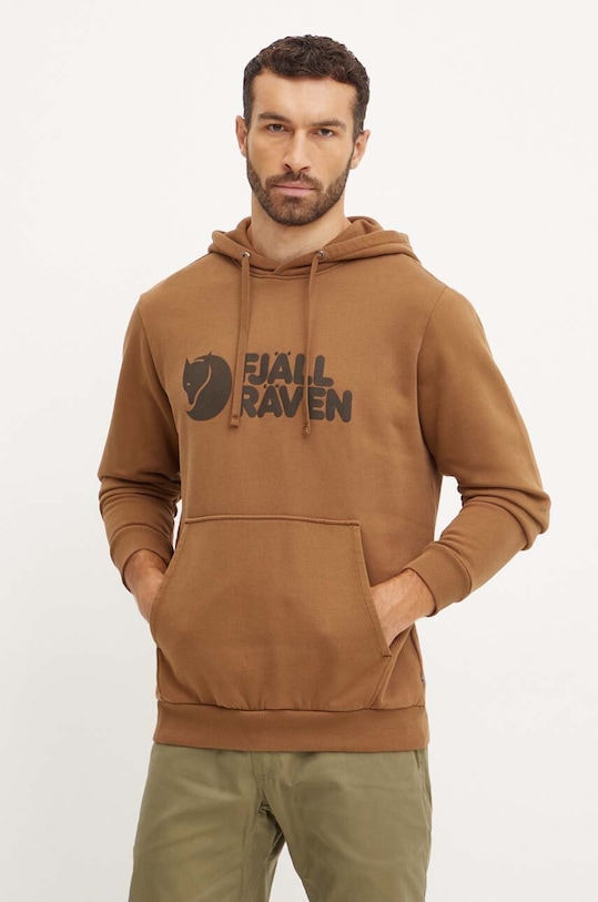 Tepláková mikina Fjallraven Fjällräven Logo hnědá F84144.265