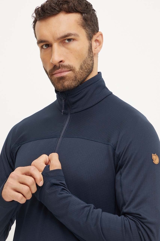 Fjallraven bluza sportowa Abisko Lite bez kaptura granatowy F87113.555