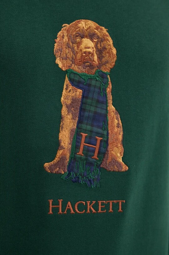 Бавовняна кофта Hackett London HM581285 зелений