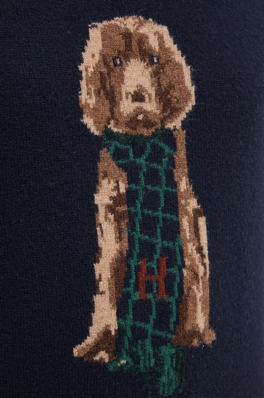 Hackett London maglione in lana HM703259 blu navy