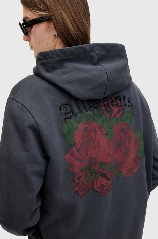 Oblečení Bavlněná mikina AllSaints MELROSE M007NB šedá