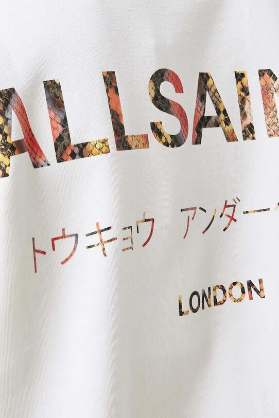 Ρούχα Βαμβακερή μπλούζα AllSaints UNDERGROUND M033NB λευκό