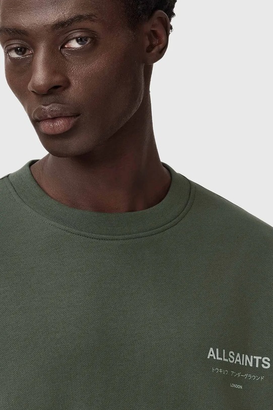 AllSaints felpa in cotone UNDERGROUND verde M033NB