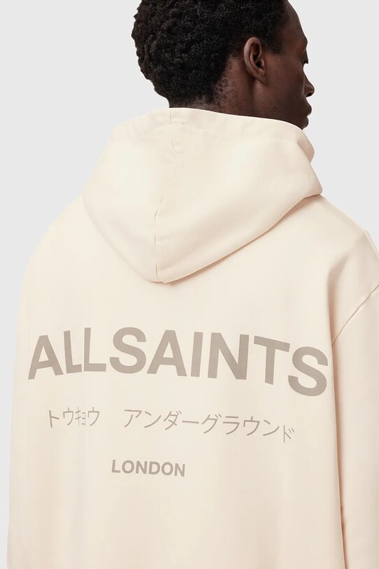 Îmbrăcăminte AllSaints hanorac de bumbac UNDERGROUND M034NB bej