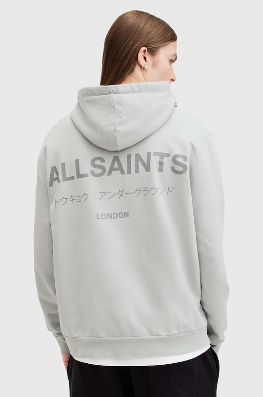 AllSaints bluza bawełniana UNDERGROUND M034NB szary AW25